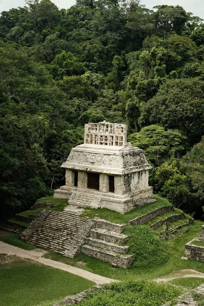 Discover the historic Mayan temple nestled in the verdant jungles of Palenque, Mexico.
